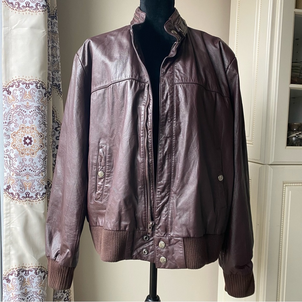 Vintage 90’s Saddlery Leather Bomber Jacket